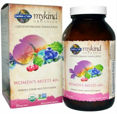 Garden of Life mykind Organics Women's Multi 40+ Whole Food Multivitamin 120 ct