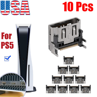 10Pcs HDMI Port Connector Socket Jack Replacement For Sony PlayStation 5 PS5