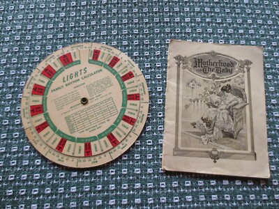 Early 20th Cent. MOTHERS FRIEND TONIC Brochure & Family RHYTHYM CALCULATOR WHEEL