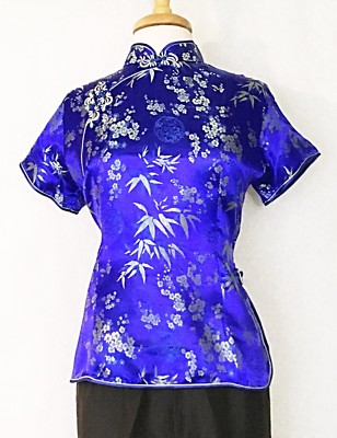 Traditional Chinese Asian Women's Classic Cheongsam Qipao Short