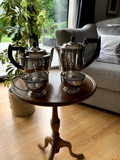 VINERS 4 TEILIGES VERSILBERTES TEE-/KAFFEESERVICE MIT KELTISCHEN DESIGNRÄNDERN 