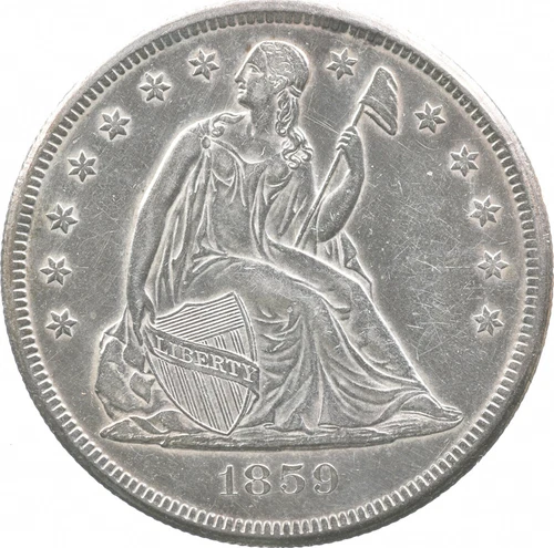 1859-O Seated Liberty Dollar — photo from the most recent tracked eBay sale