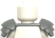 Lego New Flat Silver Minifigure Armor Shoulder Pads Ridged Piece