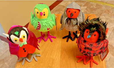 Hyde & Eek Halloween Featherly Friend Zombie Werewolf Lewis Vampire 4 Birds 2025