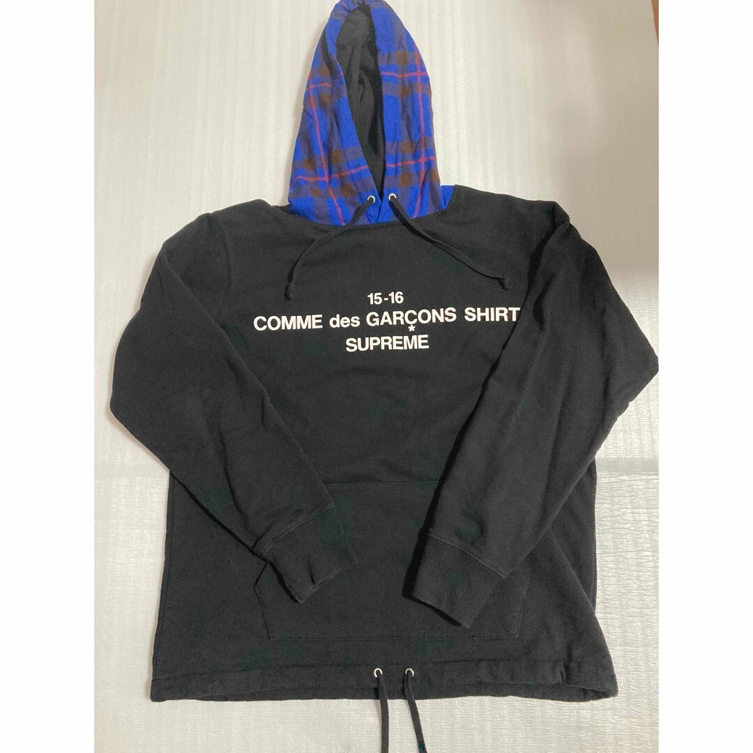 Supreme Comme Des Garcons CDG Box Logo Hooded Sweatshirt S size 