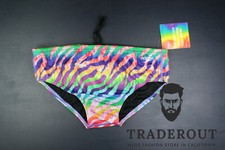 Speedo Men animal fever PRIDE print endurance swim Brief Swimwear size 32 34 36