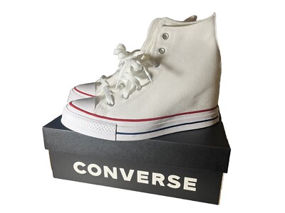 Converse A11908C All Star Hi Wedge Platform Womens Sneakers White Sz 9.5