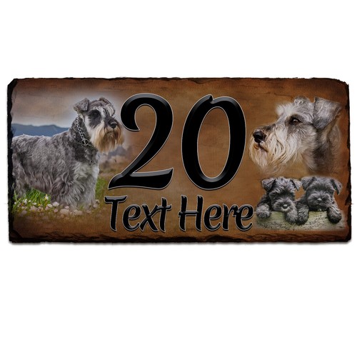 Dog House Number Slate Sign Rustic Plaque Door Gate Personalised Name ALL BREEDS - Picture 114 of 174