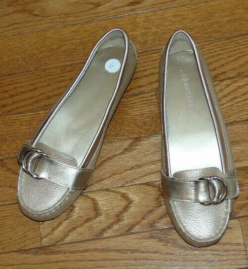 ZAPATOS DE CUERO PARA MUJER ST. JOHN'S BAY MOCASINES DE CONDUCCIÓN MOCASINES TALLA 6 Foto 3 de 4