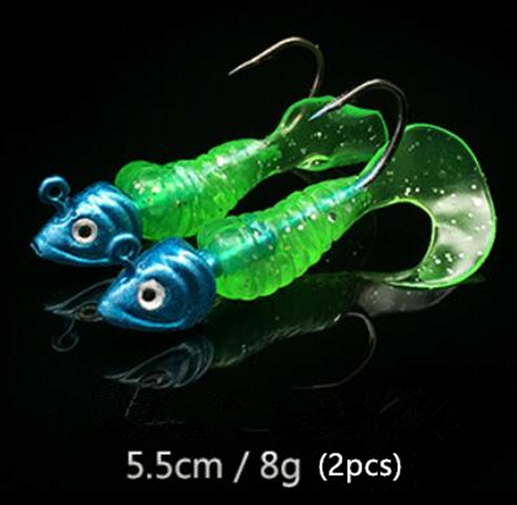 17Pcs/Set Soft Silicone Fishing Lures Jig Head Hooks Worm Soft Swimbaits Hooks - Image 6