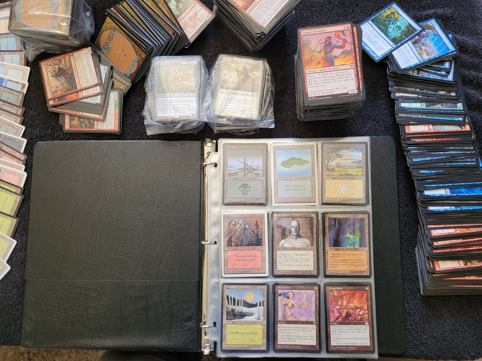 VERY OLD MTG Cards Binder, 2 Whole Commander Decks Collection & 1,000