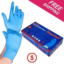 100 SunnyCare Nitrile Medical Exam Chemo Gloves Powder Free (Non Vinyl Latex) S