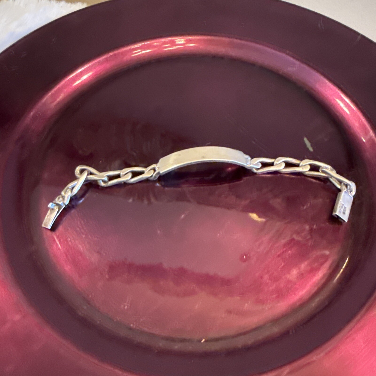 Vin Solid Sterling Silver Identity ID Bracelet Ha… - image 2