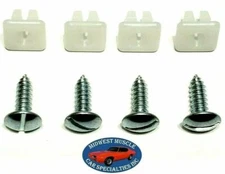 GM GMC Front Rear Bumper License Plate Holder Frame Bolts & Nuts Hardware 8pc RK