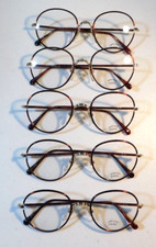 Vintage 5 Pc. Lot ELITE Hartford Gold Demi Amber 52/20 Eyeglass Frame NOS B1