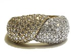 14k yellow white gold 2.43ct diamond French set pave band anniversary ring 7.4g — photo 1