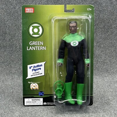 MEGO Heroes Green Lantern John Stewart 8'' Action Figure 14 Points Articulation
