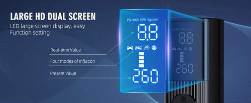 Portable Tire Inflator 180PSI, 20000mAh, 3X Faster Inflation,Car,Bike,Motorcycle - Picture 18 of 25
