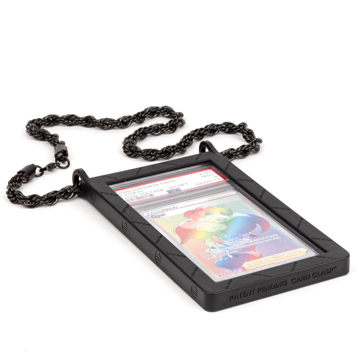 PSA Pokemon Slab TCG Card Necklace Black (No PSA Pokemon Slab Included)