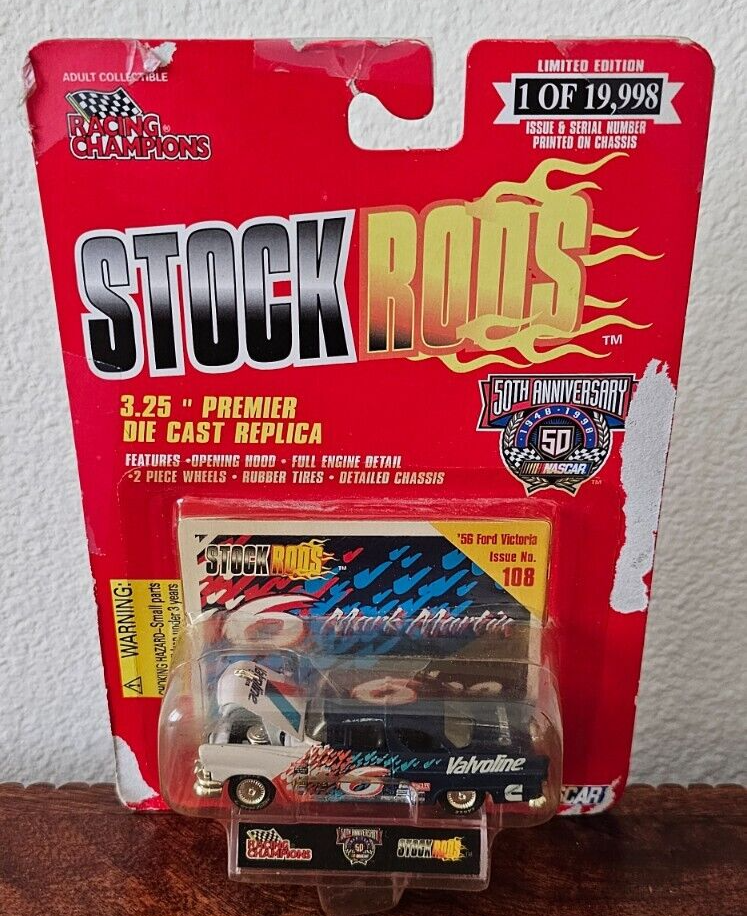 Vintage 1/64 Racing Champions 56 Ford Victoria Stock Rod Diecast Car Collectible Issue 108