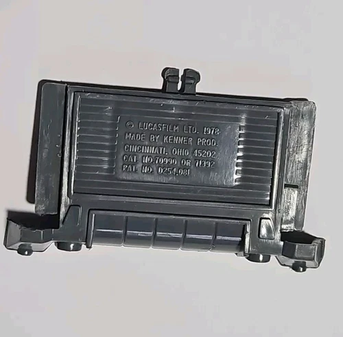 Vtg Darth Vader TIE Fighter Battery Cover Dark Gray Original Star Wars Parts