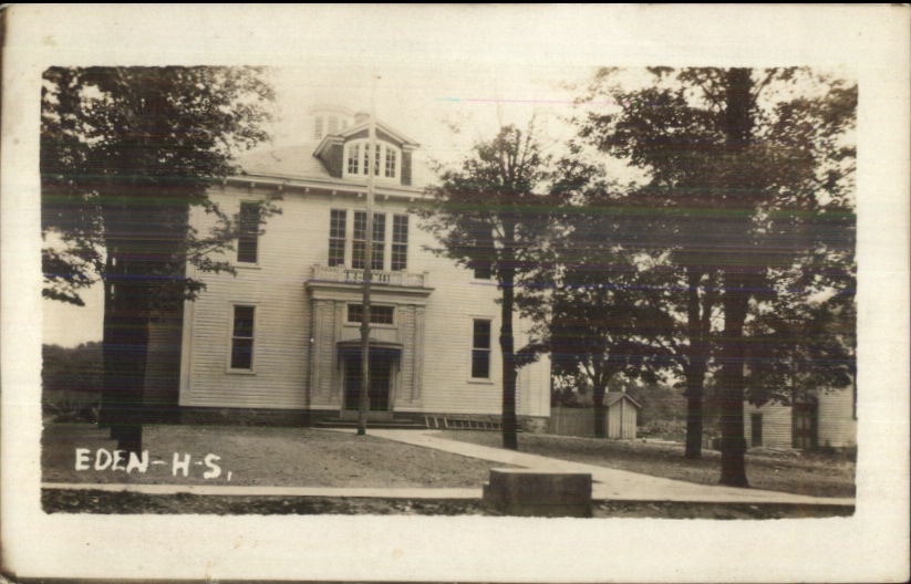 Eden NY High School c1910 Postcard eBay
