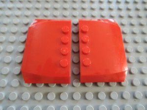 Lego 2 x Motorhaube Dach 52031 rot 4x6x2/3 4208 7939 7945 7208