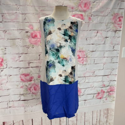 knee length dresses for ladies Royal Blue Floral Jacquard Mini Dress - All Dresses main image 0