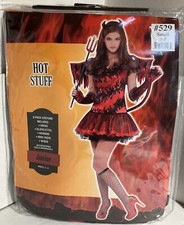 Hot Stuff 8 pc Devil Girl Red Black Halloween Costume - NEW - size Jr Small 3-5