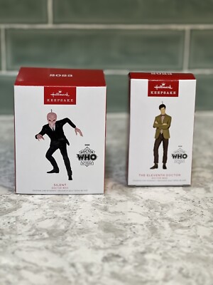 2023 Hallmark Keepsake Ornaments BBC Doctor Who Silent & The Eleventh Doctor NEW