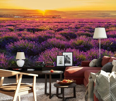 3D Purple Lavender G14845 Wallpaper Wall Murals Removable Self-adhesive Honey