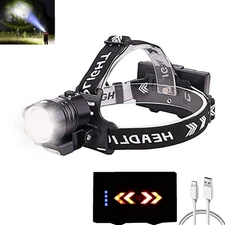 Headlamp USB Rechargeable Super Bright,900000 Lumens,Xhp90 LED Headlamps with Po