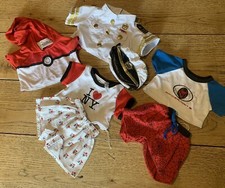 7 Build A Bear Clothes Lot Spiderman, I Love NY, Pokemon, Royal Caribbean Cruise
