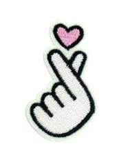 us seller finger heart love cool Embroidered Iron on Sew on Patch +1549
