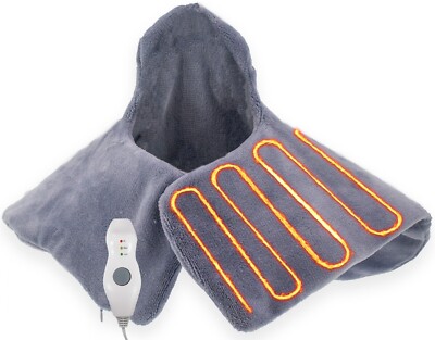 Heating Pad For Back, Shoulder And Neck, Electric Heat Pad With 4 Temperature Levels And 1.5 Hours Automatic Shut-Off Back Warmer Electric Blanket 60 - View #2