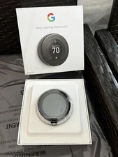 Google Nest T3018US 3rd Generation Smart Learning Thermostat - Mirror Black