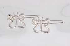 SILVERTONE BUTTERFLY BARRETTES/ HAIR CLIPS 4138B
