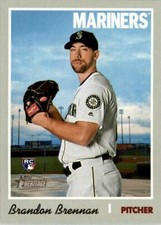 2019 Topps Heritage High Number #672 Brandon Brennan Seattle Mariners Rookie