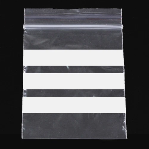 Small Grip Seal Bags WRITE ON PANEL Self Seal Resealable Zip Lock Clear Poly Bag