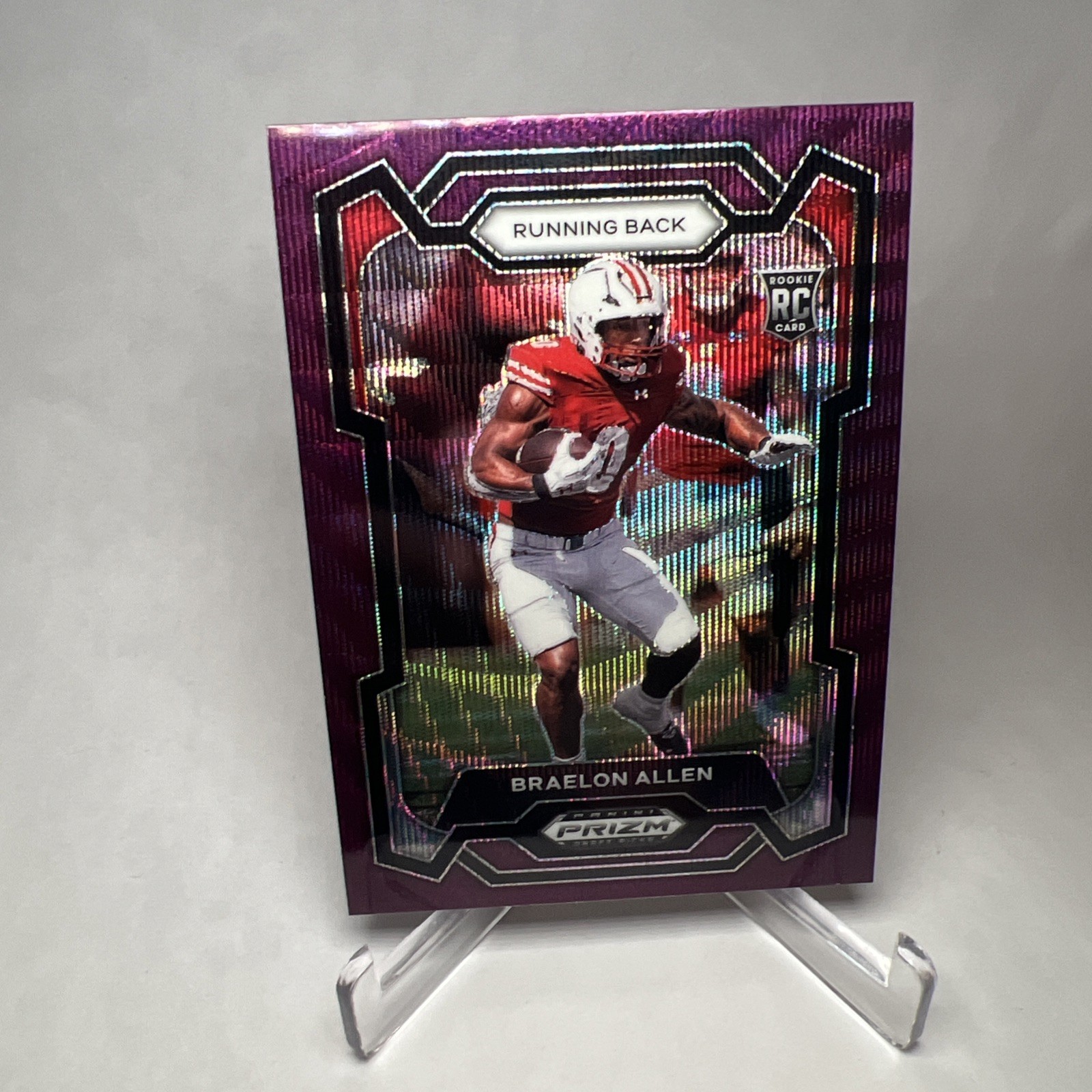 2024 Panini Prizm Draft Picks - Purple Wave Prizm #129 Braelon Allen (RC)