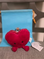 NWT Jelly Cat Amuseables Colette Heart Macaron Red Plush ToyWith Tags & Dust Bag