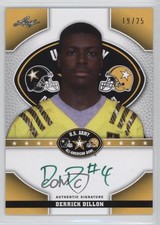 2015 Leaf US Army All-American Bowl Tour Green Ink 19/25 Derrick Dillon Auto 5e9