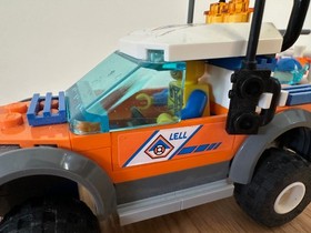 LEGO CITY 7737 Coast Guard 4WD & Jet Scooter 2008 INCOMPLETE w BOX  INSTRUCTIONS