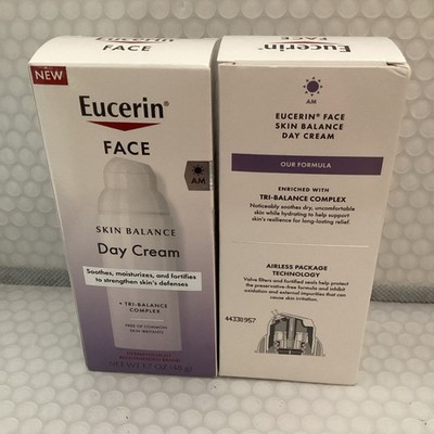 2x Eucerin Skin Balance Facial Day Cream with Tri-Balance Complex