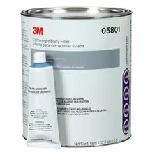 3M Lightweight Body Filler, 05801, 1 gal , White