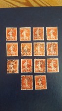 lot timbres semeuse 10c rouge PERFORES a definir cote+++