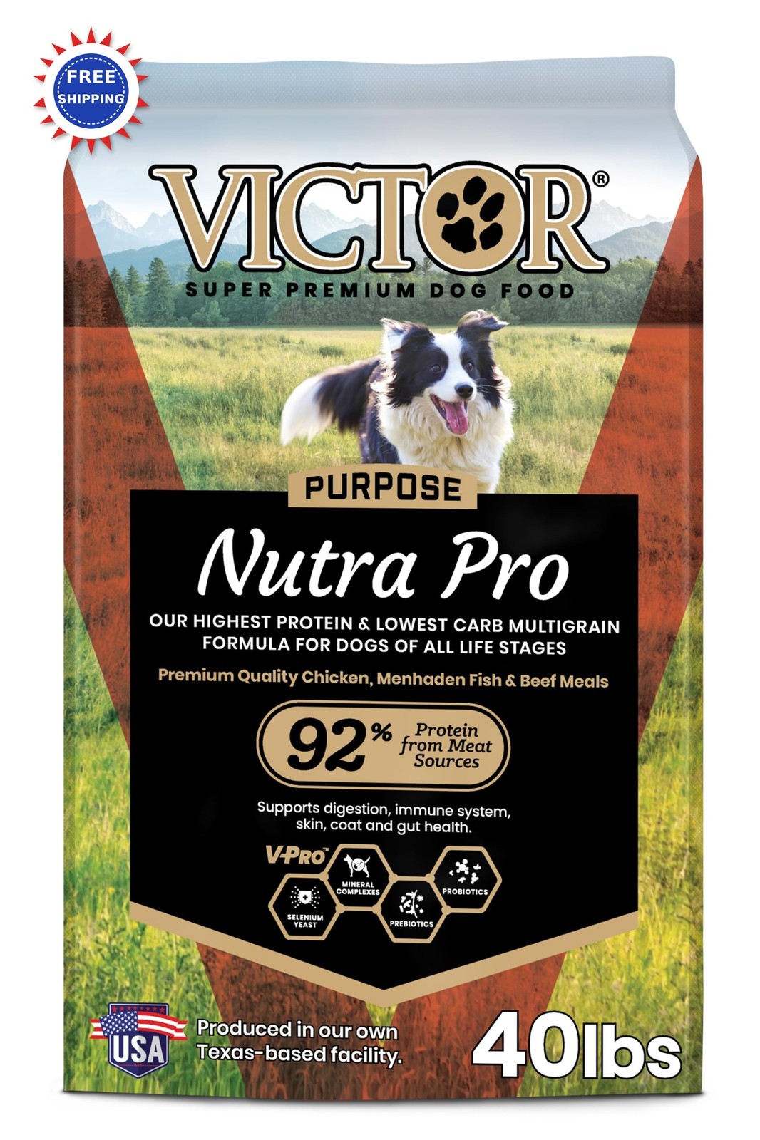 40lb Victor Super Premium Nutra Pro Gluten Free High Protein