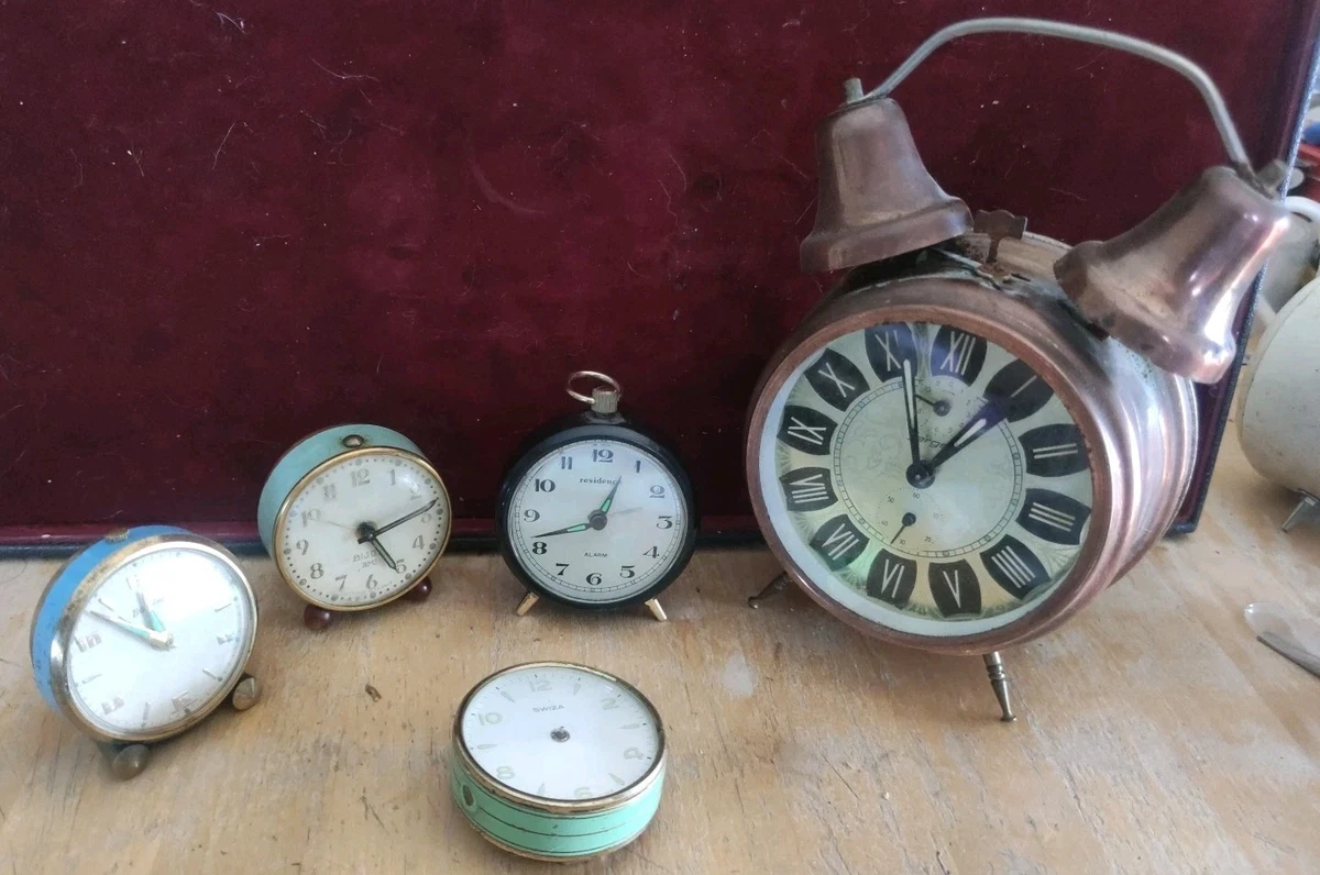 Réveil de voyage SWIZA vintage en laiton fabriqué en Suisse (Gebraucht