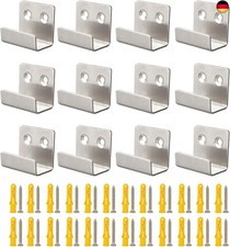 12 x U Winkel Halterung Edelstahl, Spiegel Halterung Wand, Wandhaken Schwerlast