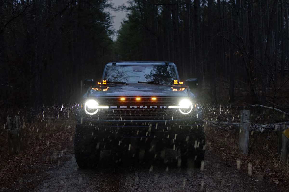 Pair Dynamic LED Headlights For 2021-2025 Ford Bronco Amber/White DRL Headlamp